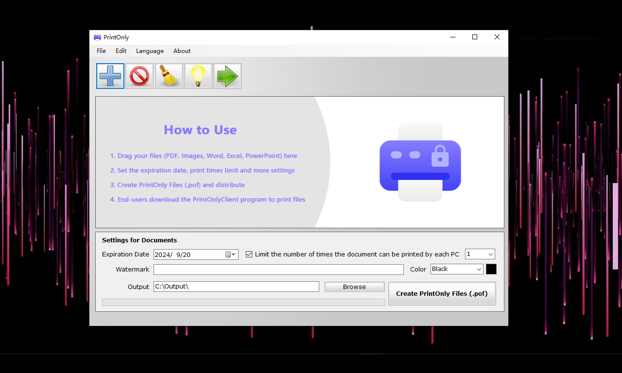 Screenshot of PrintOnly